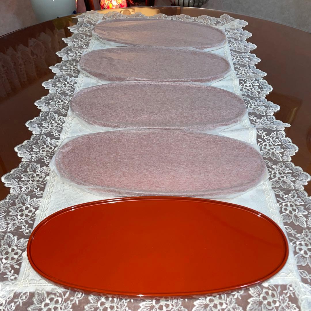 輪島塗 慶塚 楕円 お盆 5枚セット 前菜盆 オーバル 未使用 - メルカリ