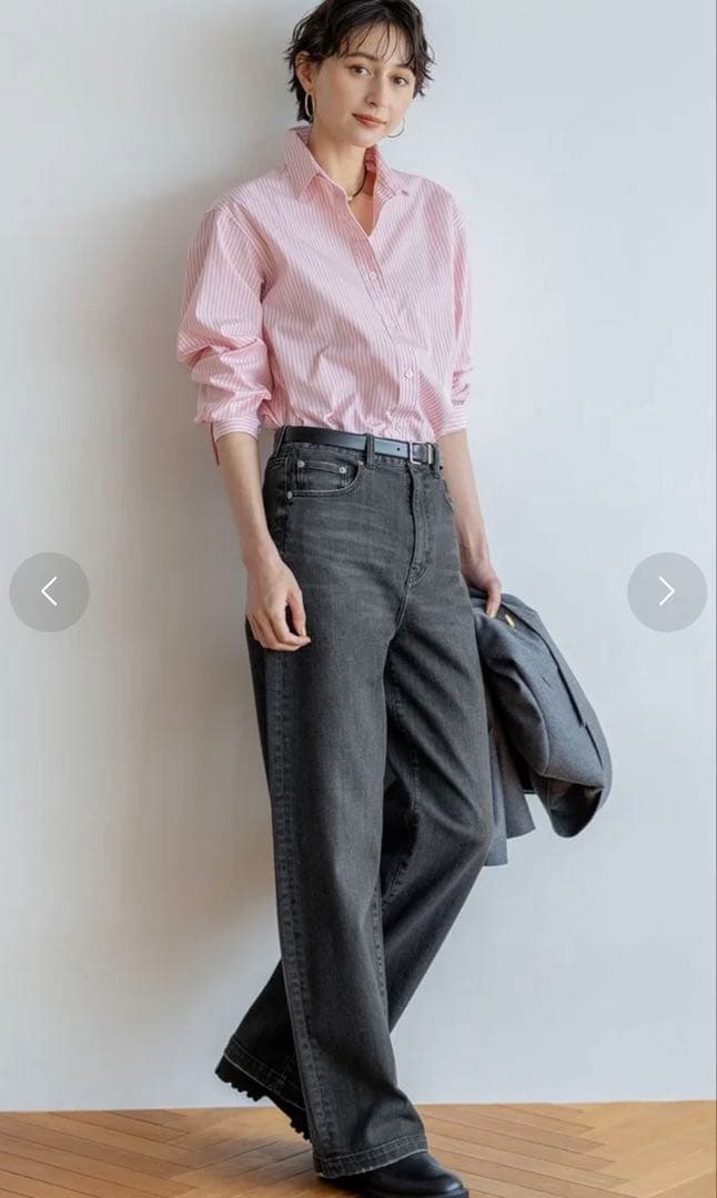 美品 23区 24SS CANCLINI シャツ ピンクストライプ M - メルカリ