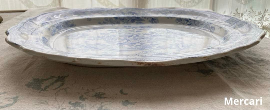 【レア】ヴィクトリアン　アジアティックフェザンツオーバル　大皿　38.5cm