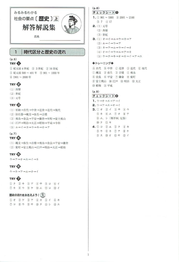 みるみるわかる社会の要点 歴史 上 2028年度まで対応の最新版 都麦出版