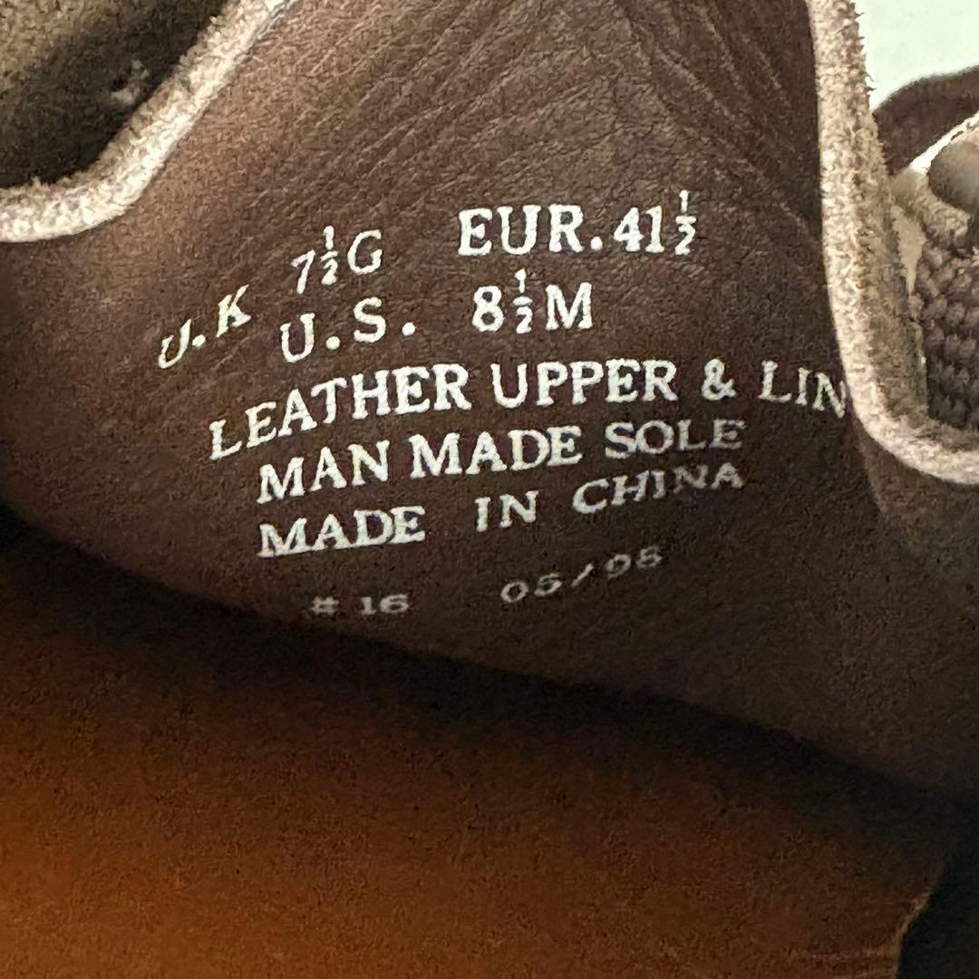 クラークス ワラビー レザーブーツ スウェードシューズ 極美品 【UK7