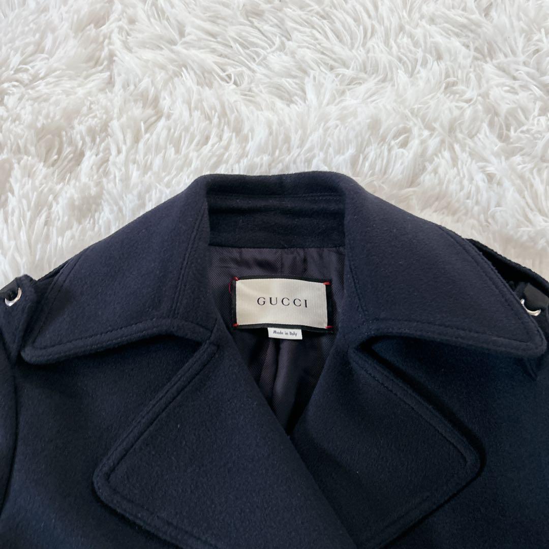 極美品】グッチ ダブルブレストコート ウール Pコート 現行タグ - メルカリ