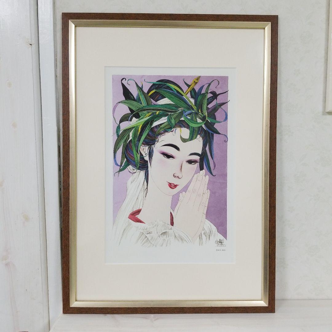 逆立ちをする人絵画額縁入りM.Onishi