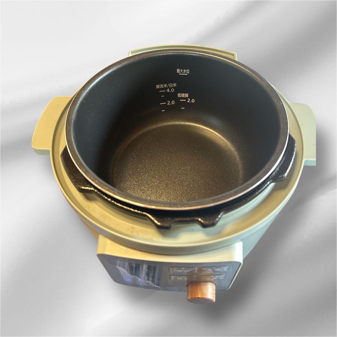 アイリスオーヤマ ケーズデンキ 電気圧力鍋 ピスタチオグリーン 3.0L