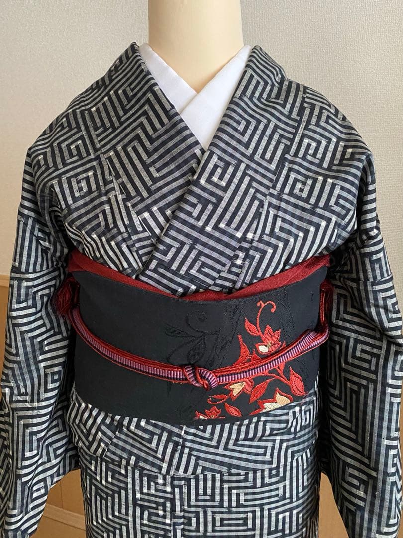 M*I様 大島紬　秋名バラ SATSUMA TEXTILE】シーチング秋名バラ柄 約110cm巾 (大瀬商店監修