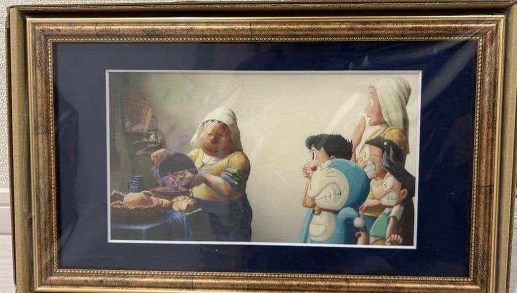 映画ドラえもん のび太の絵世界物語』名画ジークレー版画「牛乳を注ぐ