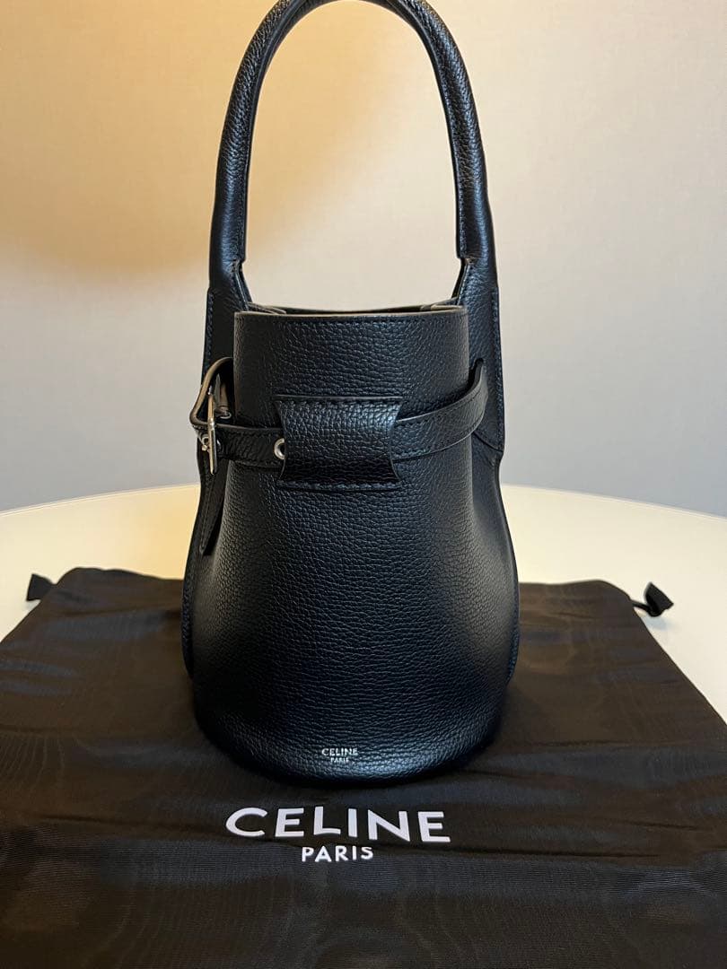 美品✨✨ セリーヌ　ナノレザー ビッグバケットバッグ サッチェルバッグ　ブラック CELINE（セリーヌ） ビッグバッグ バケット ナノ ハンドバッグ