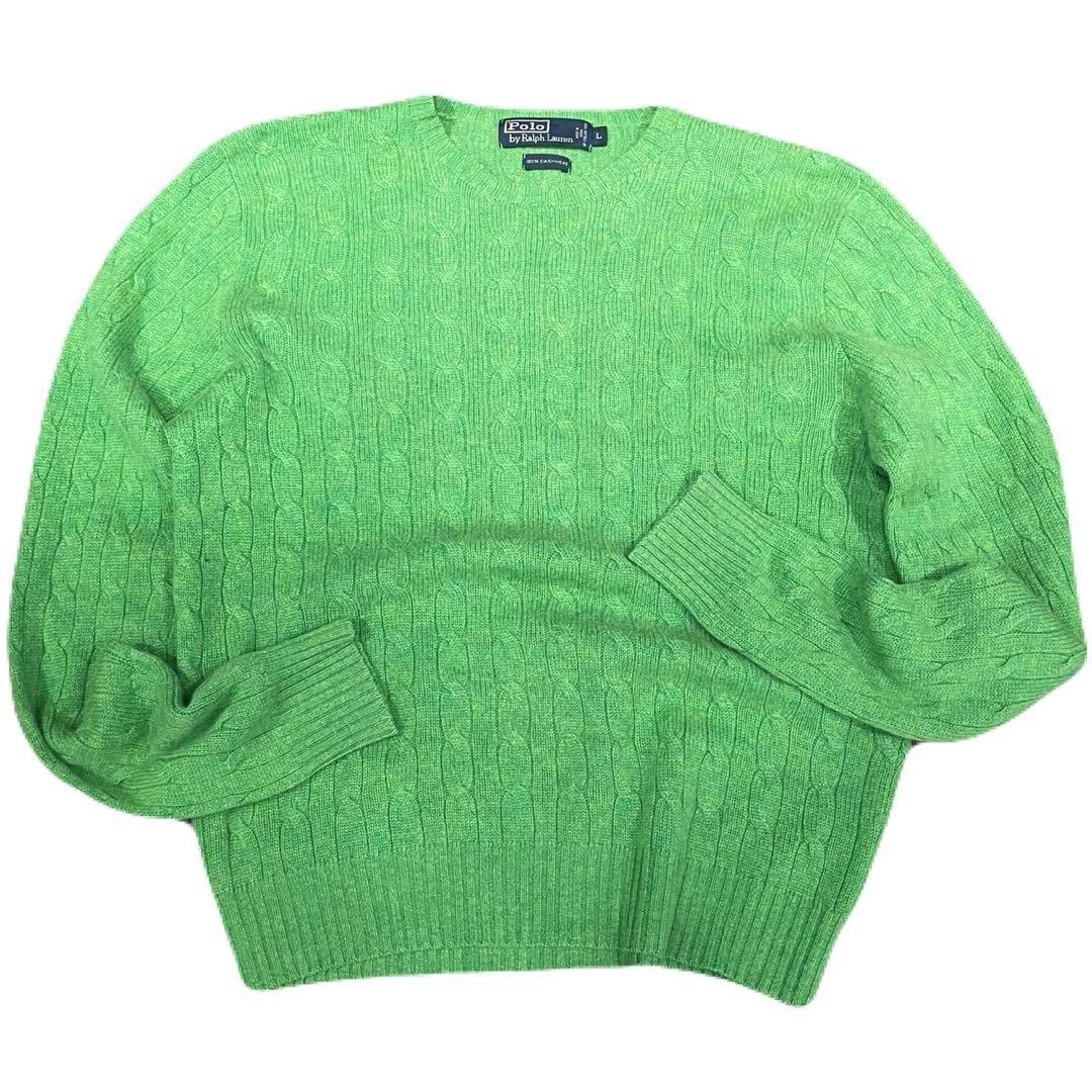 【カシミヤ100】ラルフローレン カシミヤニット L POLO RALPH LAUREN（ポロ・ラルフローレン） 爆買 ポロ ラルフローレン