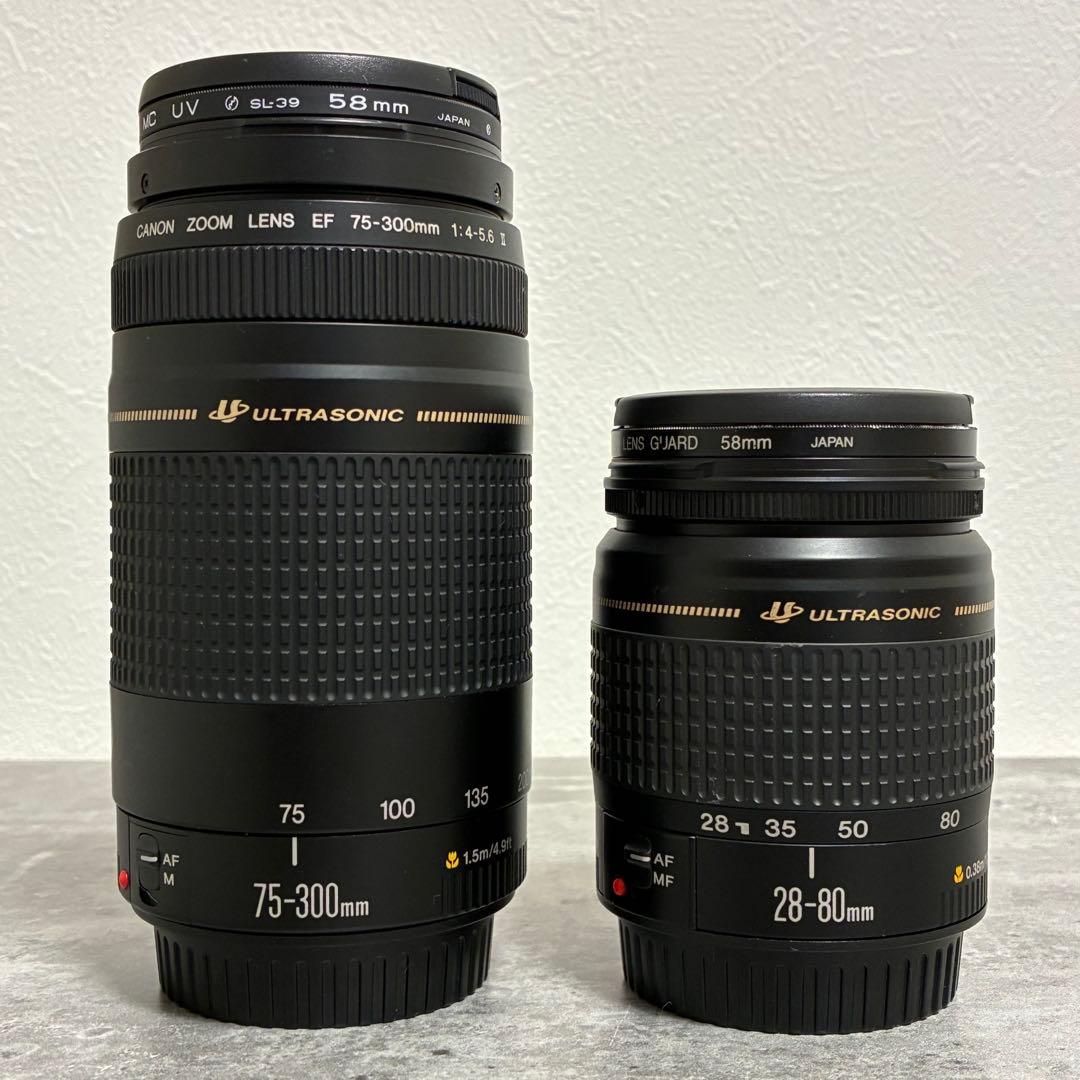 ⭐️美品⭐️キャノン Canon EF75-300, 28-80mm ダブルレンズ Amazon | Canon キヤノン EF 75-300mm F4-5.6 II | カメラ用交換レンズ