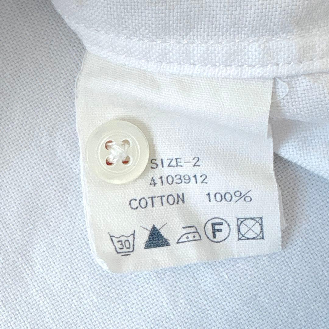 45R フォーティファイブアール 長袖 シャツ 刺繍入り 白 オックス