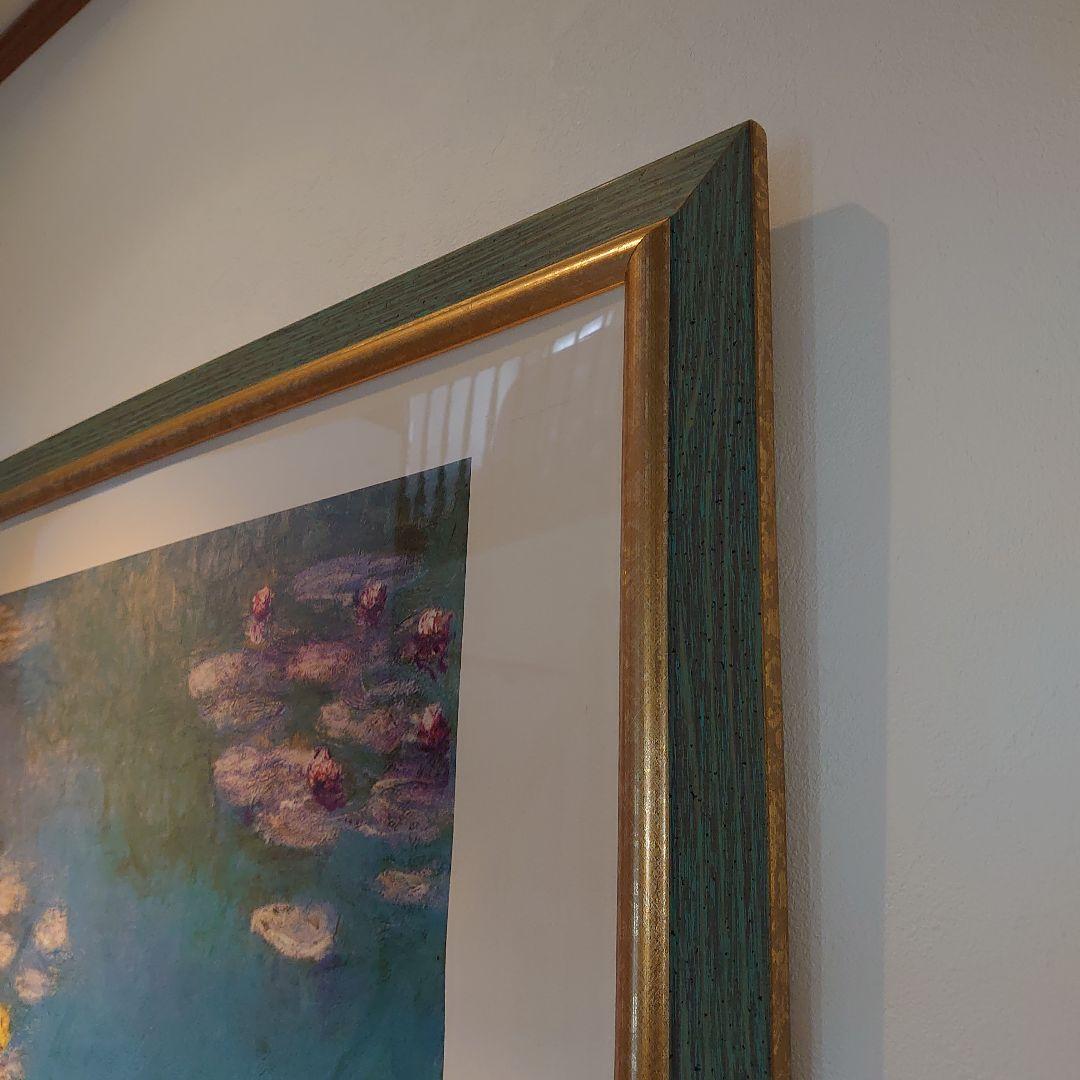 特注額縁】高級印刷画 クロード・モネ 睡蓮 複製画 絵画 名画 大判