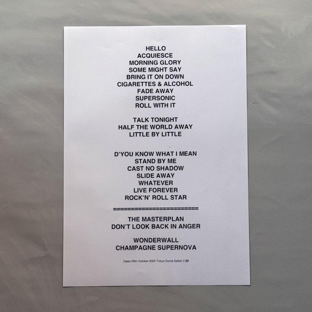 Oasis live '25 ツアーポスター [Half Face] A2サイズ - メルカリ