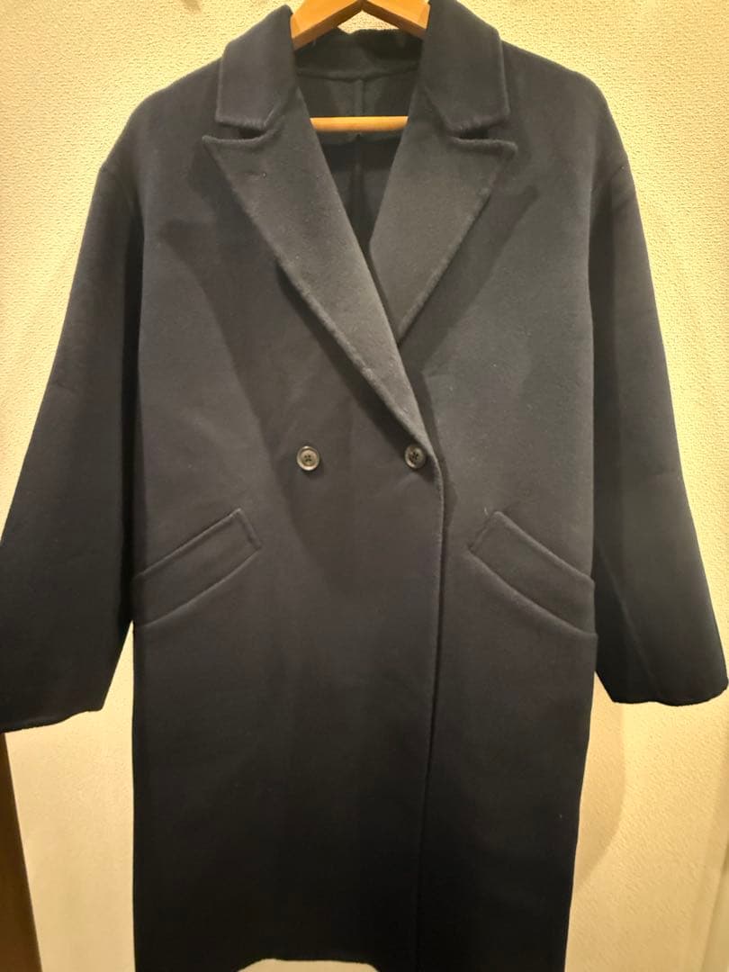 FRAMeWORK SUPER160'sダブルブレストコート ネイビー 38 - メルカリ