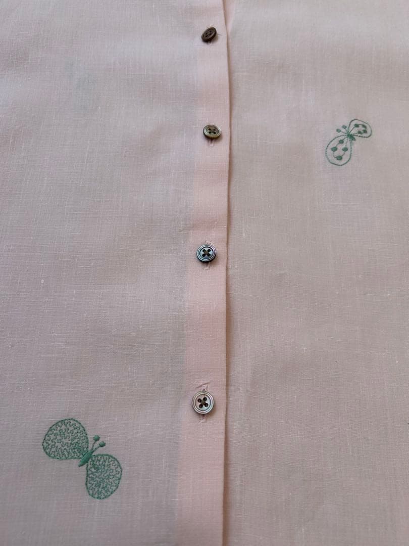 ミナペルホネン choucho リネンブラウス 38 ピンク 2025SS - メルカリ