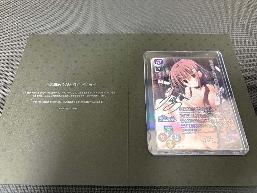 Lycee リセ 素晴らしき日々 水上由岐 直筆サイン