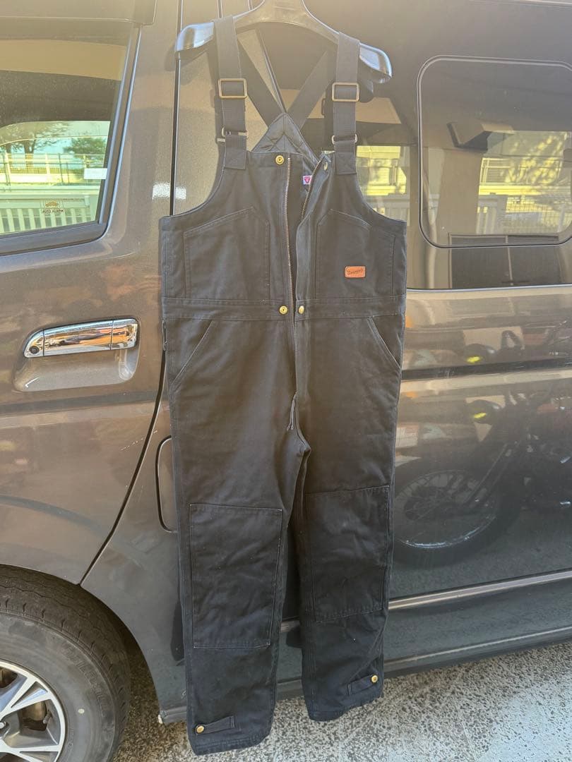 UNCROWD アンクラウド デッキパンツ 黒 Sサイズ キルティング バイカー