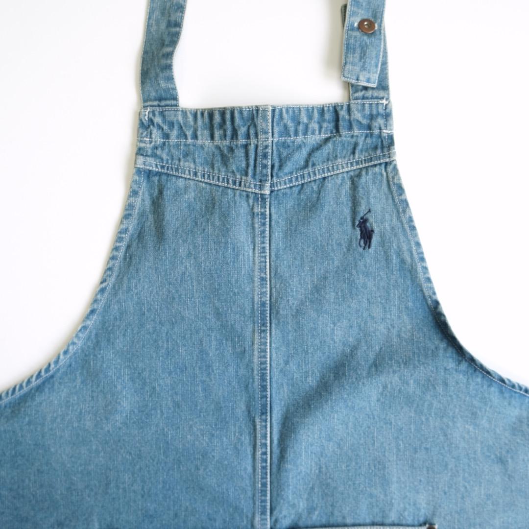 RALPH LAUREN ラルフローレン 刺繍ロゴ デニムエプロン 青 - メルカリ