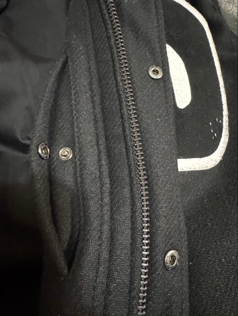 本革】ZARA ヴァーシティジャケット バッファローレザー L-XL 希少美品
