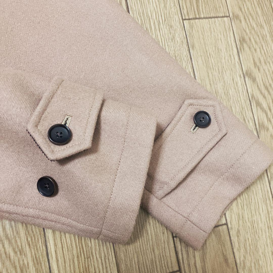 美品 シップス×ハミルトン 高級メルトンウールショートコートS キャメル