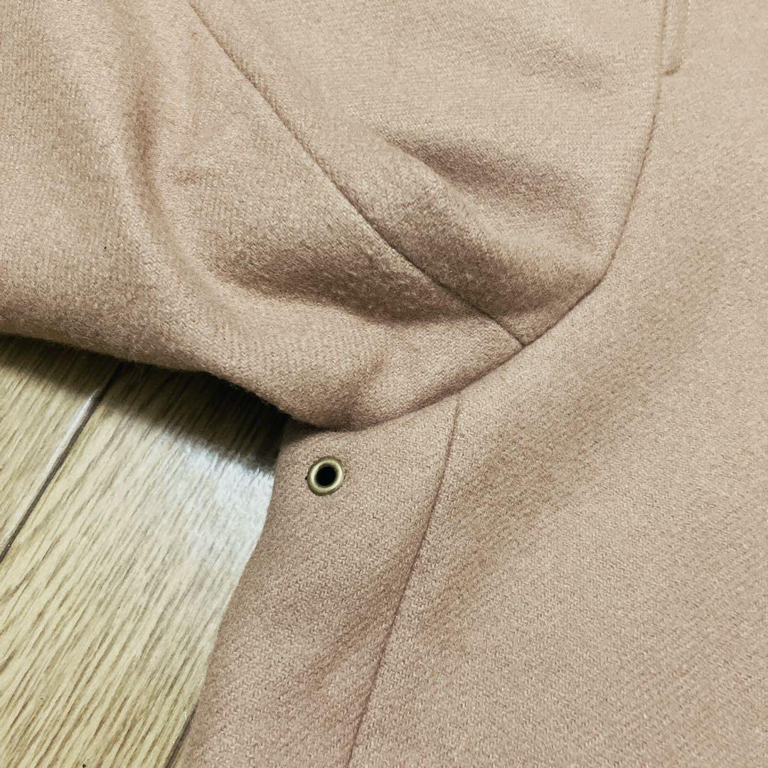 美品 シップス×ハミルトン 高級メルトンウールショートコートS キャメル