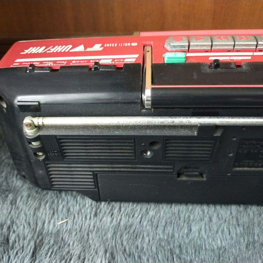 値下げ】ラジカセ ダブルラジカセ 昭和レトロ National 赤 - メルカリ