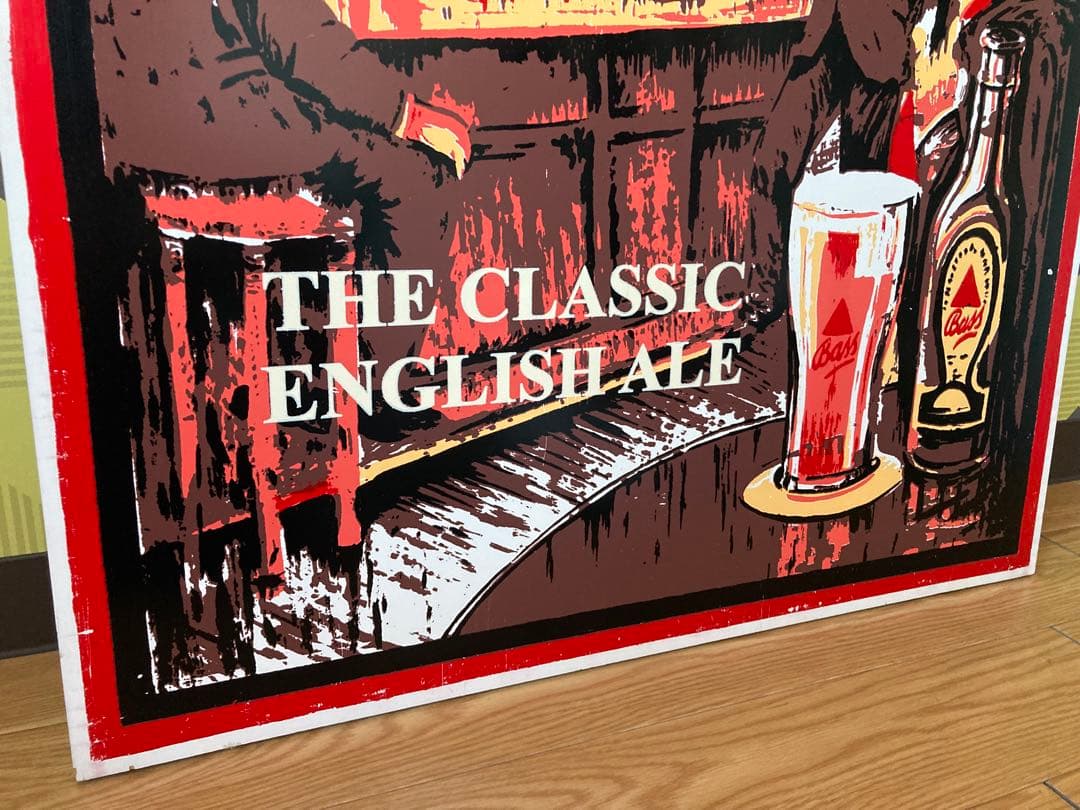 アンティーク 木製 看板 レトロ イギリス 絵画 オブジェ 雑貨 バー