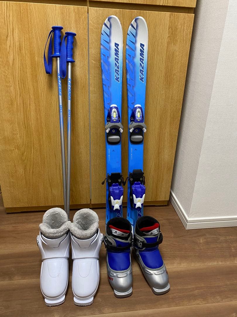 スキーセット デビューにピッタリ♪ ブーツは2セット入り HEAD（ヘッド） スキー板 スキーセット ジュニア キッズ スキー3点