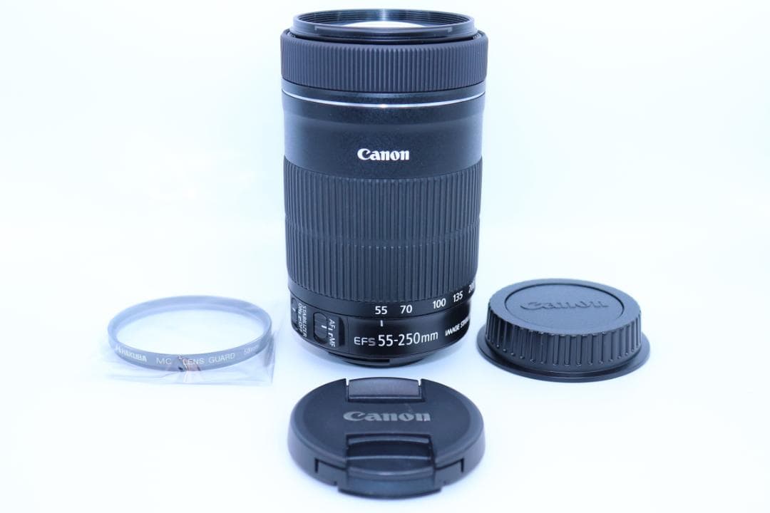 【新品級・保証付】Canon EF-S 55-250mm IS STM レンズ⑤ キヤノン（Canon） 望遠レンズ 未使用品 保証 EF-S 55-250mm F4-5.6 IS