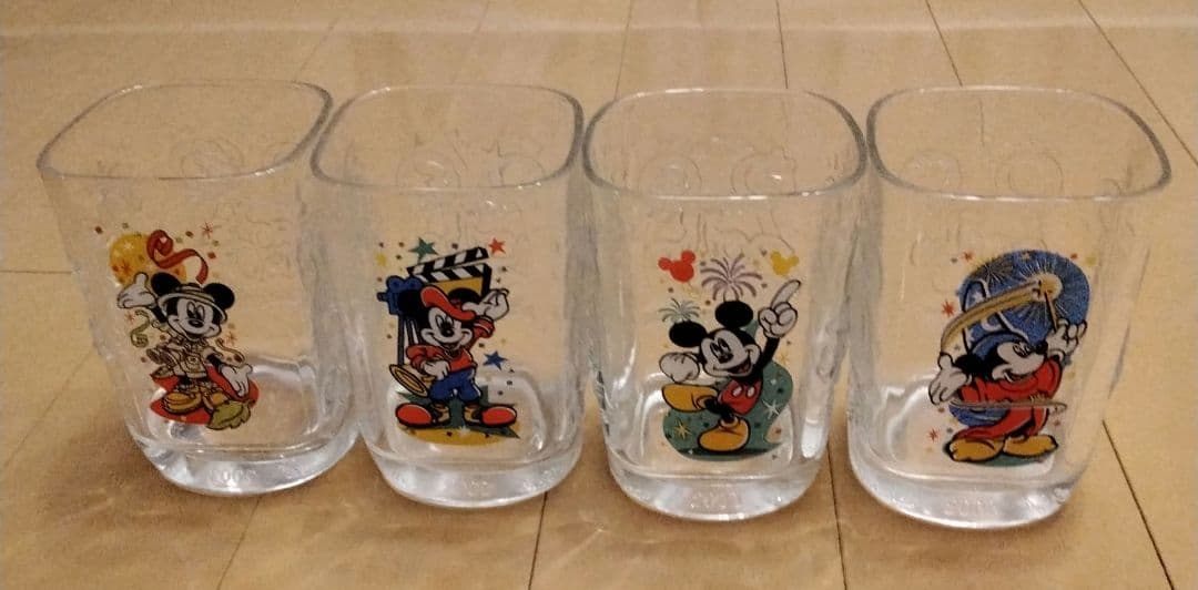 ディズニー マクドナルド グラス4個セット Disney World 25th Anniversary McDonalds Glasses Remember The Magic