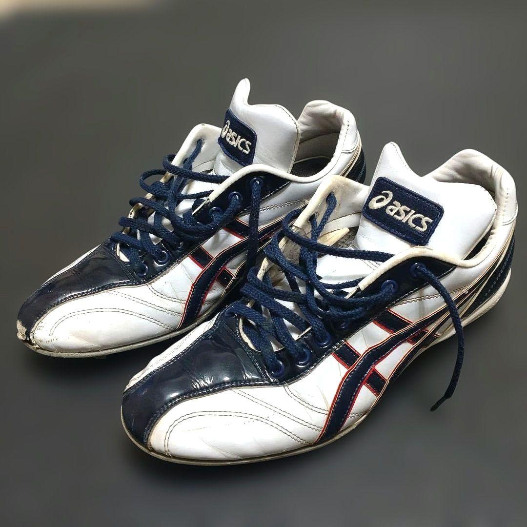 asicsオーダースパイク 野球スパイクシューズ ホワイト/ネイビー