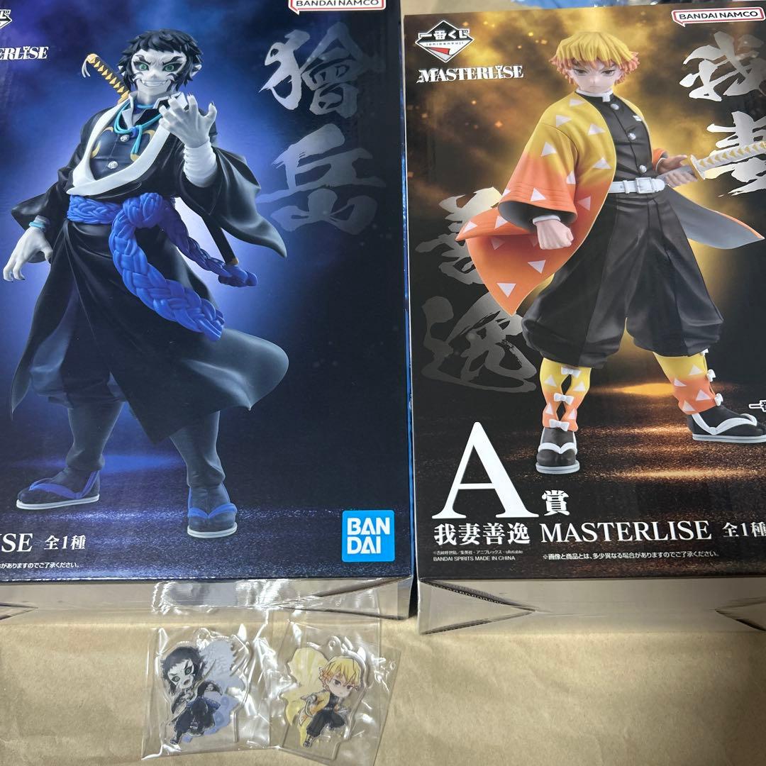 一番くじ 鬼滅の刃 雷の兄弟A賞 B賞 我妻善逸 獪岳 フィギュア F賞