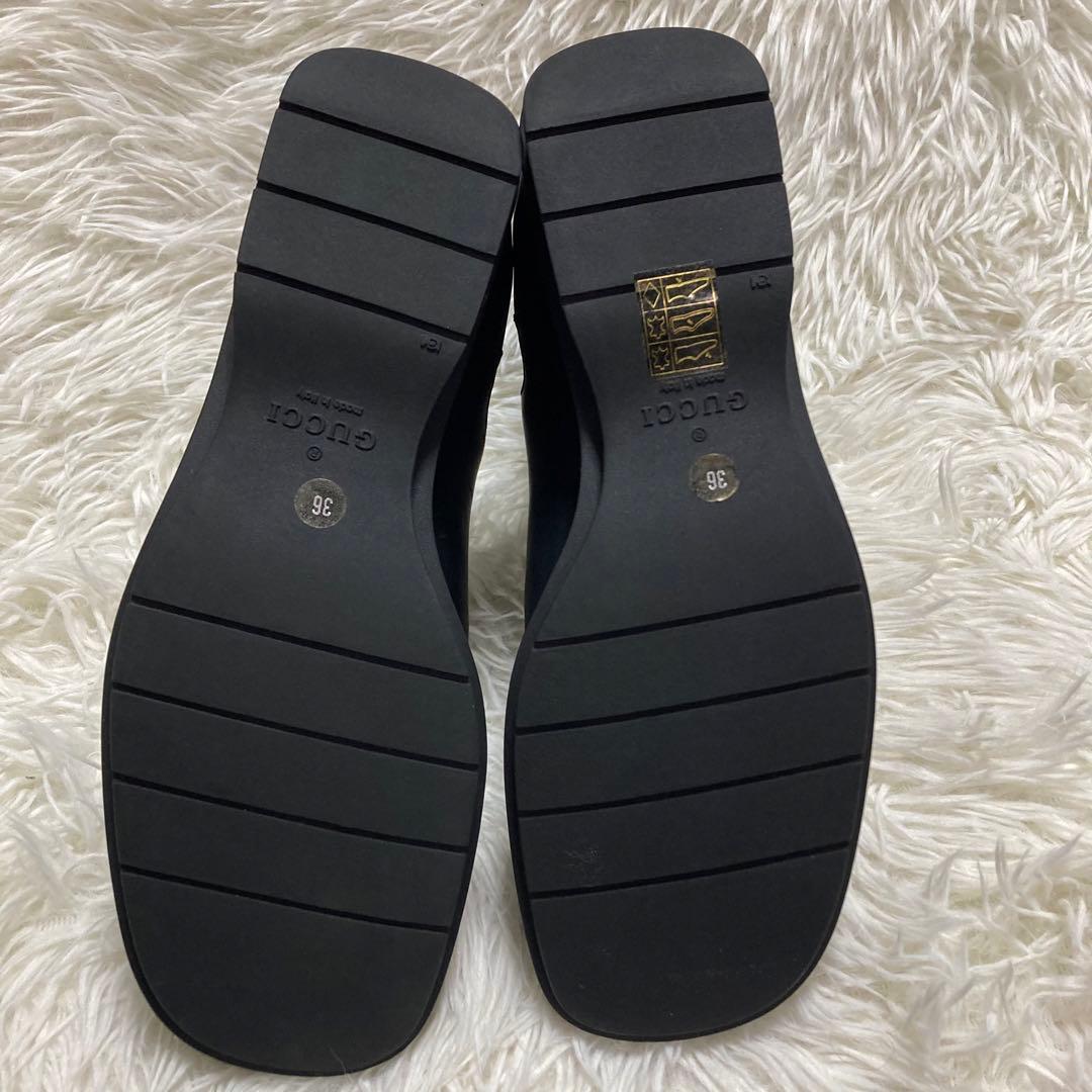 GUCCI グッチ シェリーライン サイドゴアブーツ ブラック 36 - メルカリ