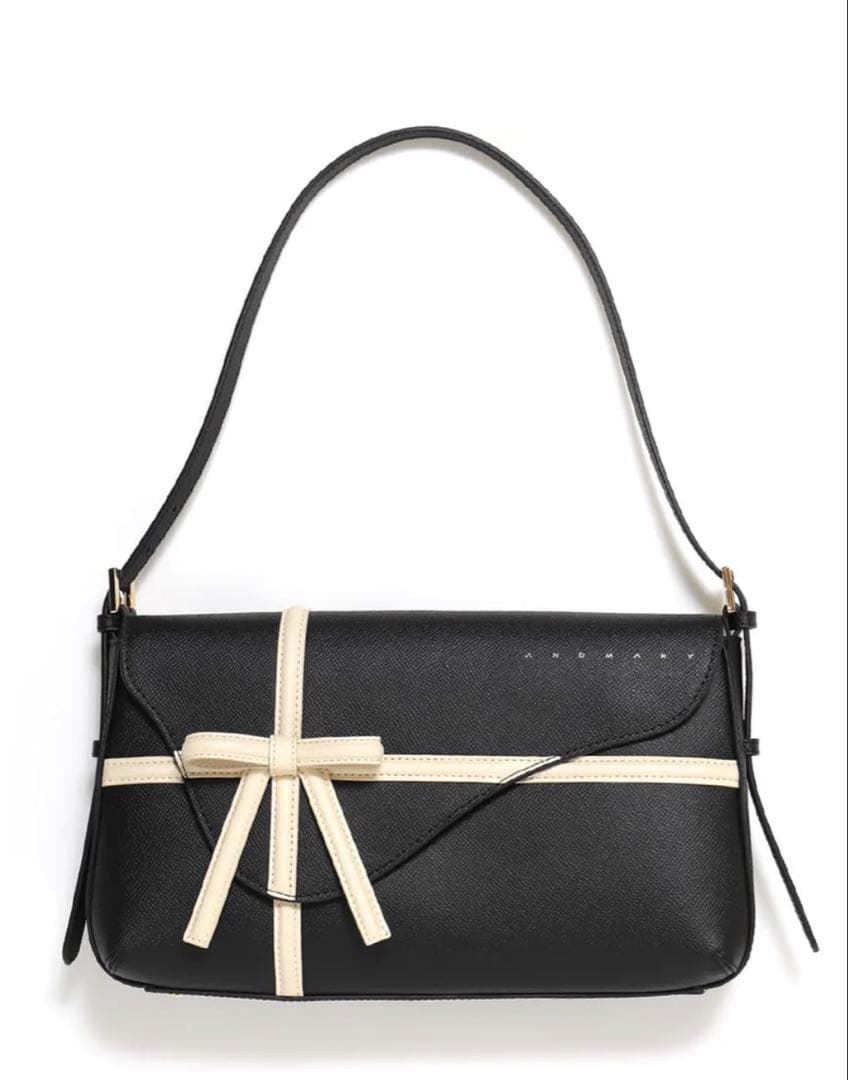 バッグ andmary Valentine ribbon leather bag ANDMARY】Valentine ribbon leather bag