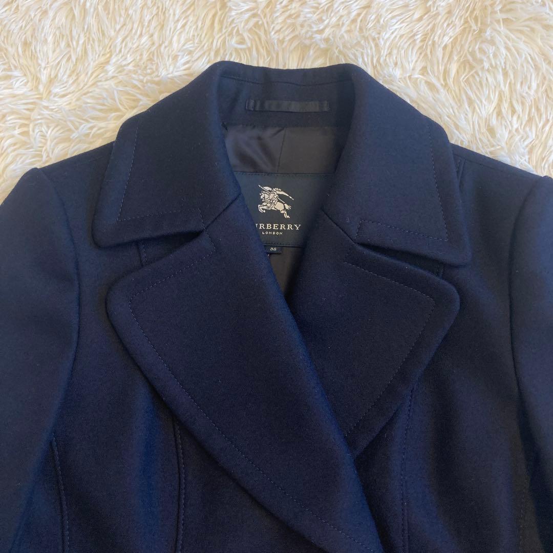 美品 BURBERRY LONDON ネイビー ピーコート 金ボタン 38 - メルカリ