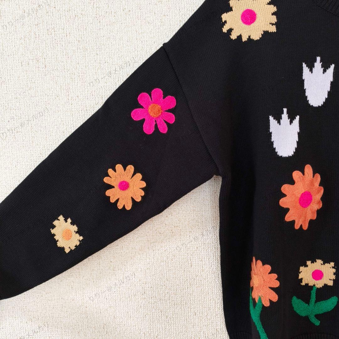 美品・サイズM PS Paul Smith 花柄刺繍ニットセーター ポールスミス