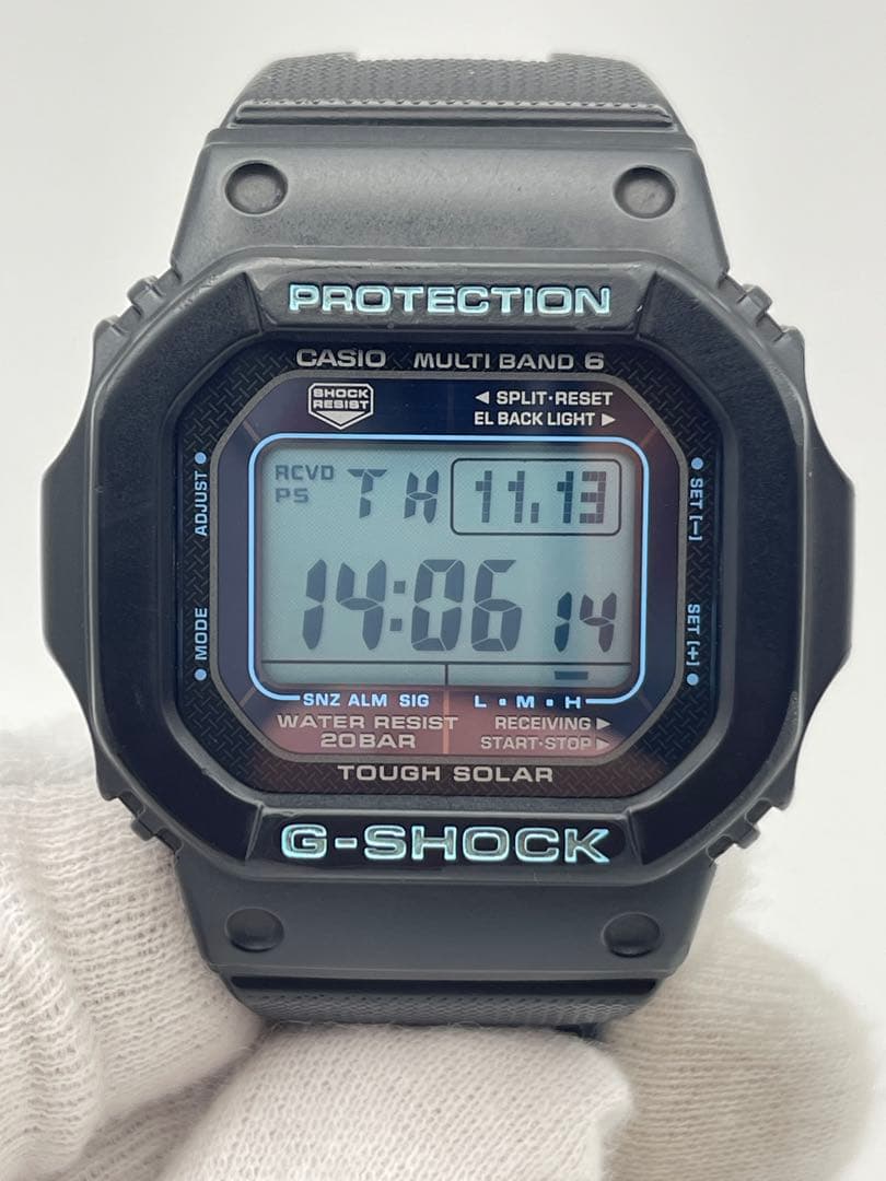 美品 G-SHOCK GW-M5610BA Dバックル ブルー 水色CASIO G-SHOCK CASIO カシオ Gショック GW-M5610MD-2JF タフソーラー電波時計