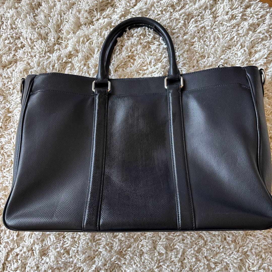 COACH ビジネスバッグ 黒 レザー - メルカリ