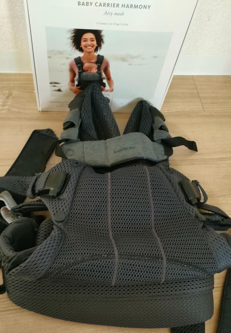 【美品】ベビービョルン ハーモニー 抱っこ紐 アンスラサイト グレー系 メッシュ BABYBJORN（ベビービョルン） 抱っこ紐 ハーモニー アンスラサイト