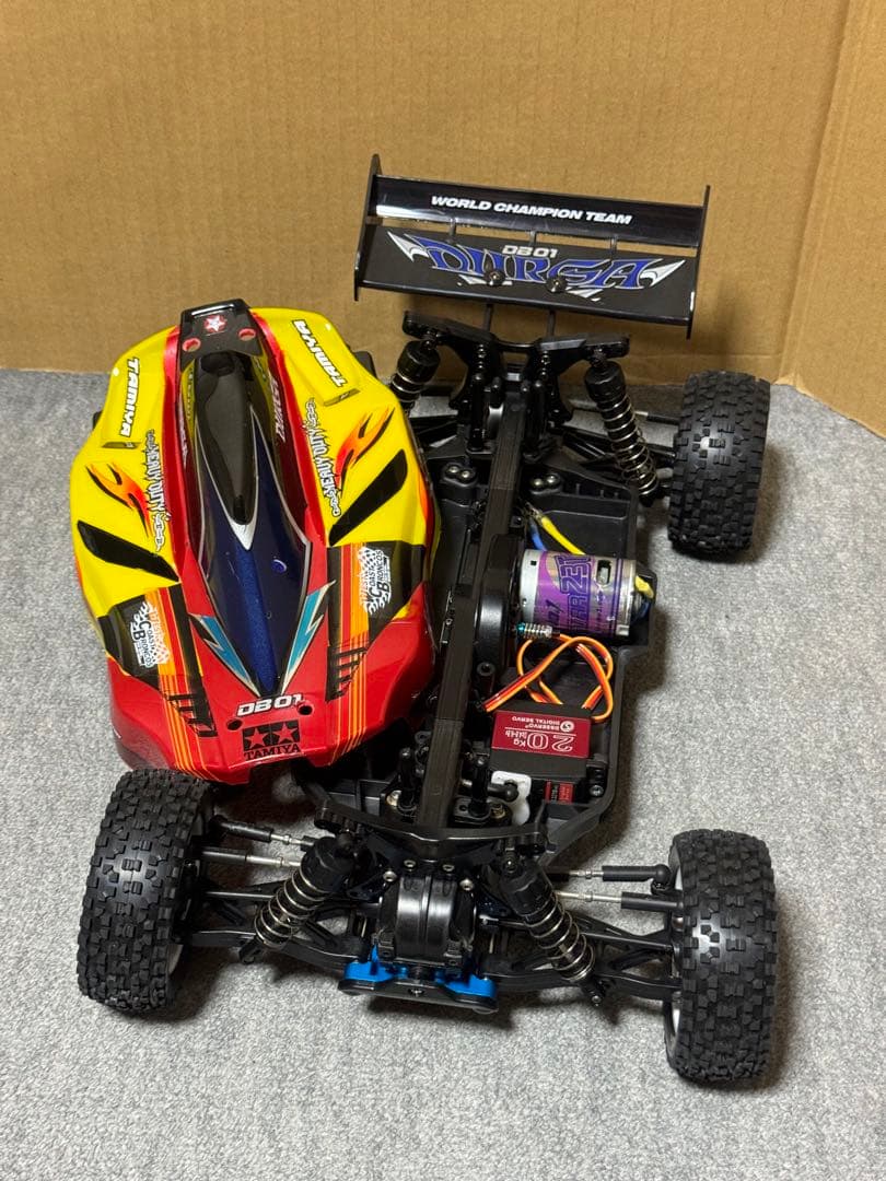 タミヤDB01ドゥルガ樹脂製リヤウイング仕様モーター・サーボ・S
