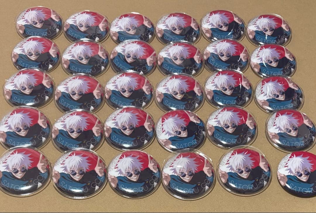 あ*読様 五条悟　缶バッジ　30個 呪術廻戦_五条 悟 スーツ Ani-Art 第2弾 懐玉・玉折 100mm缶バッジ