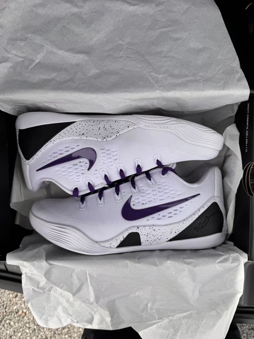 Nike Kobe 9 コービー9 バスケットボールシューズ ホワイト/パープル Kobe IX Elite Low Protro 'Moonwalker' Hyper Grape/White-Cave