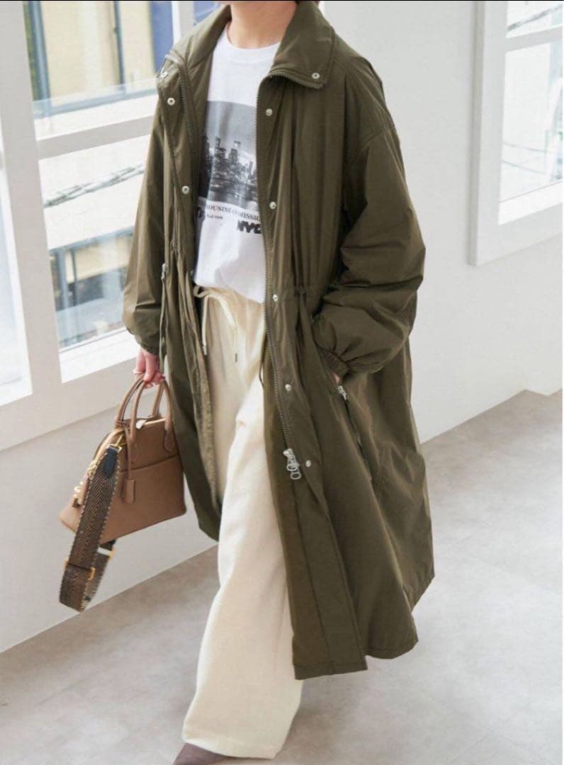 新品タグ付 Spick and Span 撥水パディングコート カーキ 36 撥水パディングコート（その他ブルゾン／アウター）｜Spick and Span