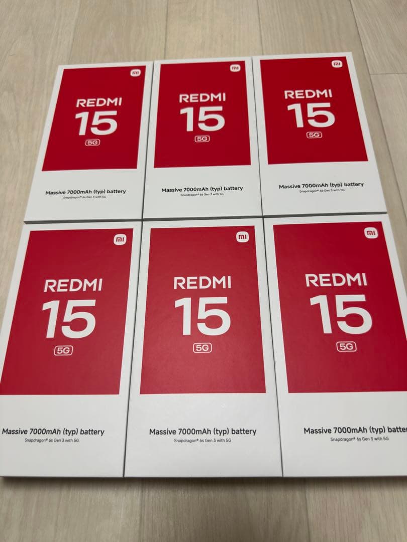 Xiaomi Redmi 15 5G 128GB 本体　6台セット すべての仕様と機能 REDMI 15 5G | Xiaomi 日本