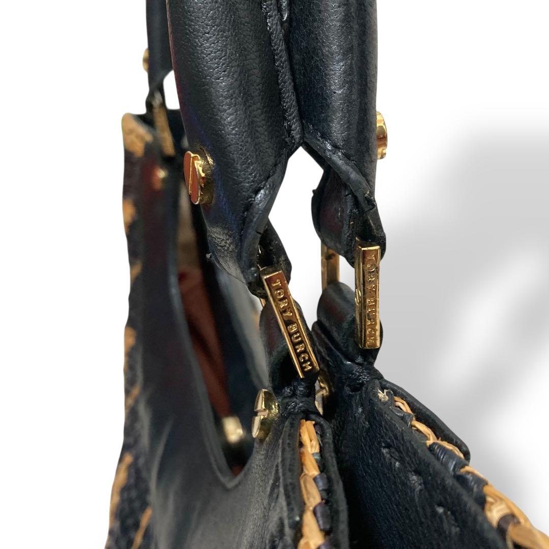 美品】トリーバーチ かごバッグ 三日月 ハーフムーン レザー ロゴ金具