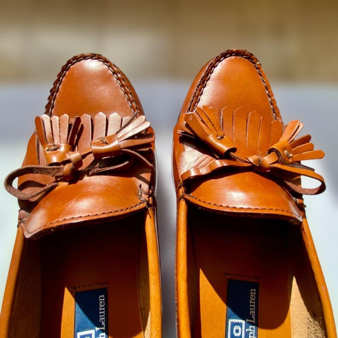 ☆USA製 ラルフローレン☆ タッセル フリンジ ローファー US8.5