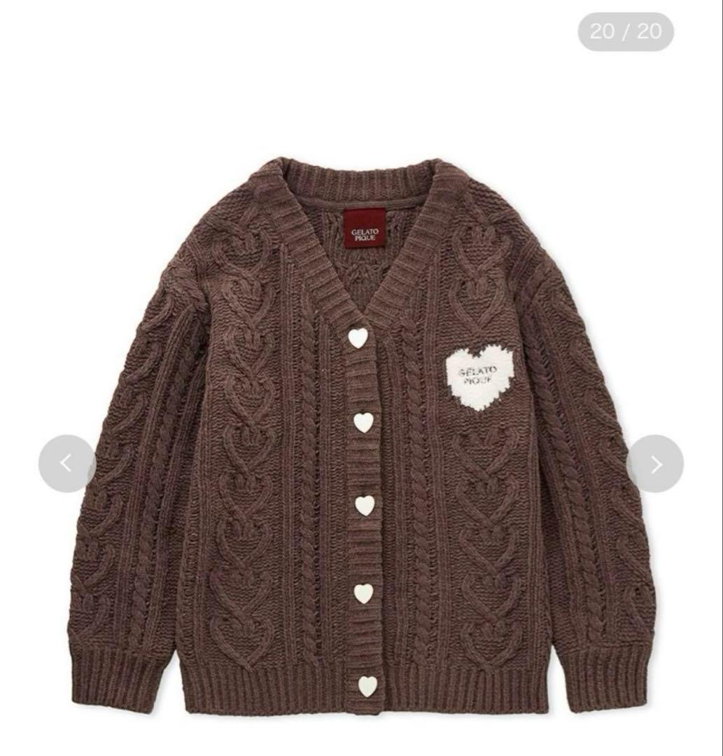 ジェラピケ バレンタインハートアランカーディガン - メルカリ