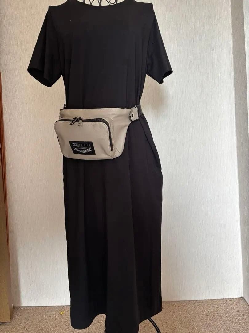 PRIDE BISグレーウエストポーチ フロントポケット付き PRIDE BISグレーウエストポーチ フロントポケット付き