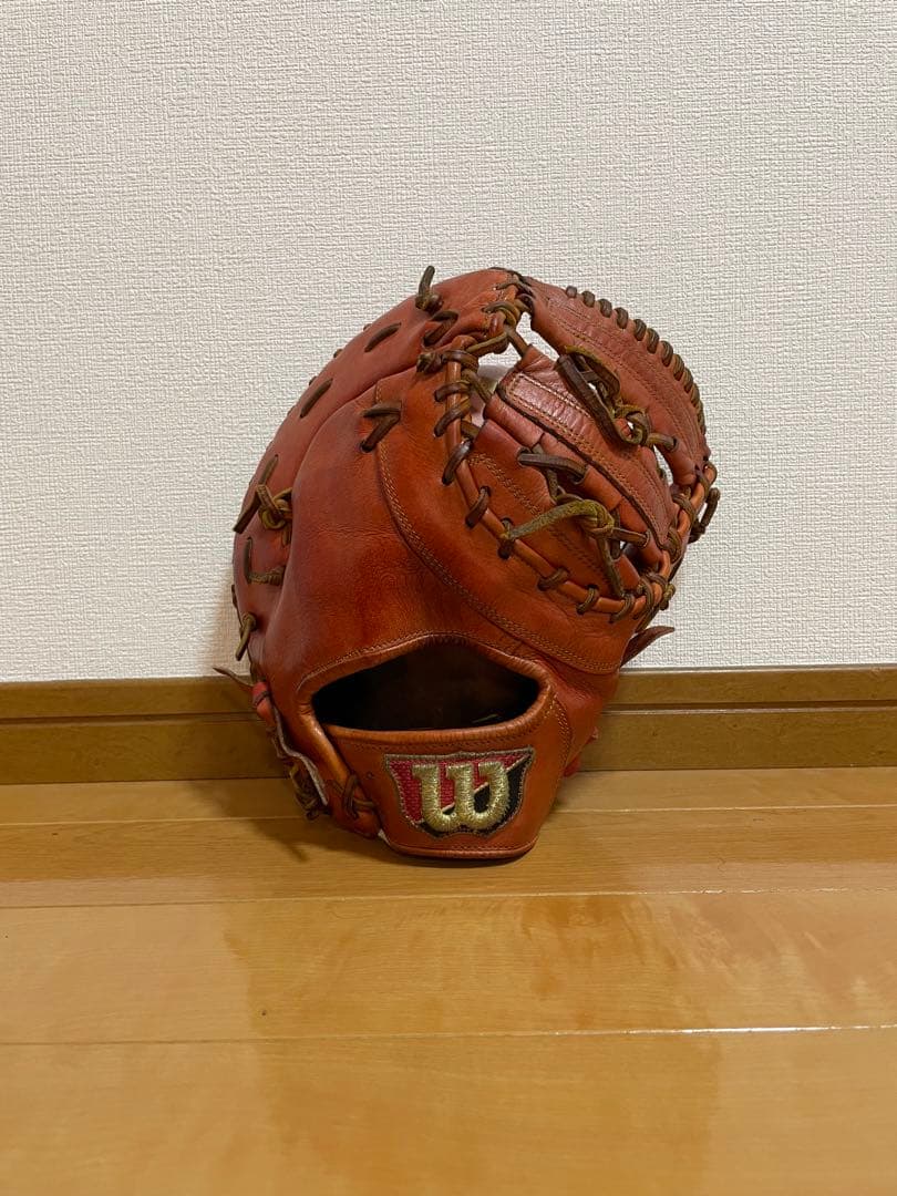 Wilson 軟式グローブ オレンジ ファーストミット ウイルソン（Wilson）（メンズ）硬式用グラブ 外野手用 野球グローブ