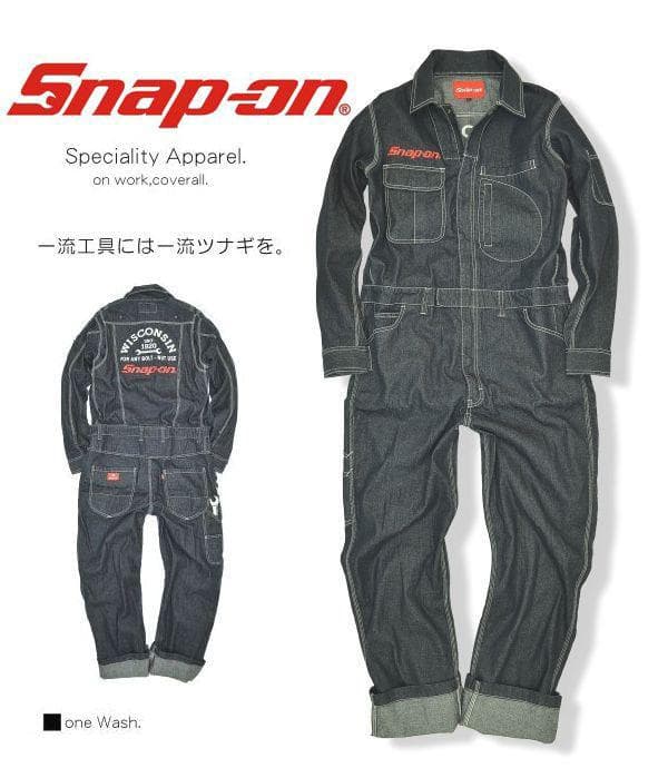 snap-onスナップオン つなぎ SS 新品 デニムツナギ ONEウォッシュ