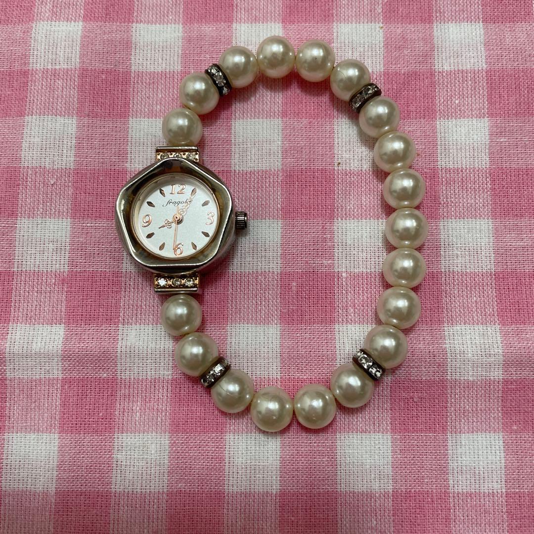 エレガント パールビーズ ブレスレット時計 - メルカリ